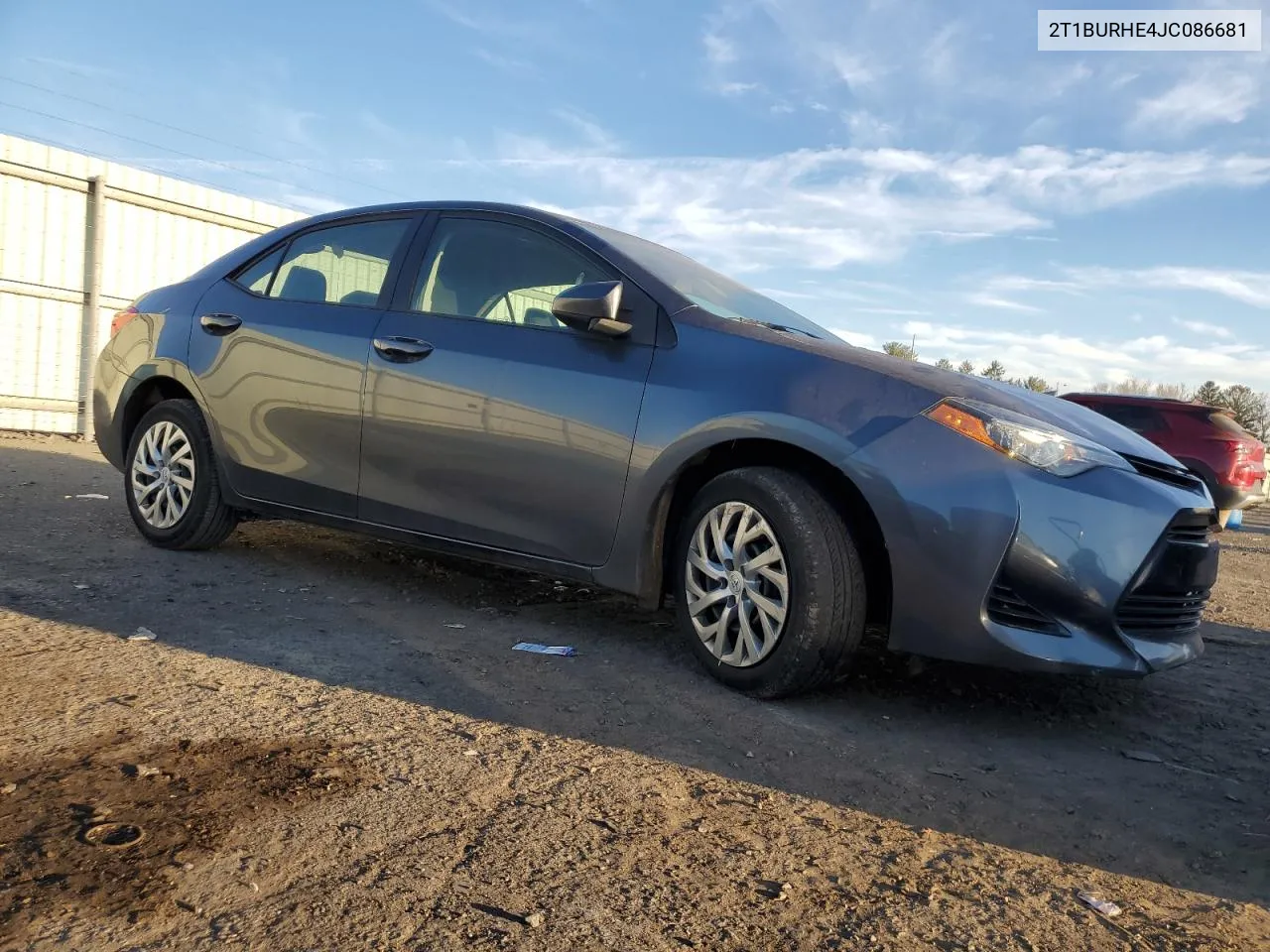 2018 Toyota Corolla L VIN: 2T1BURHE4JC086681 Lot: 79379054