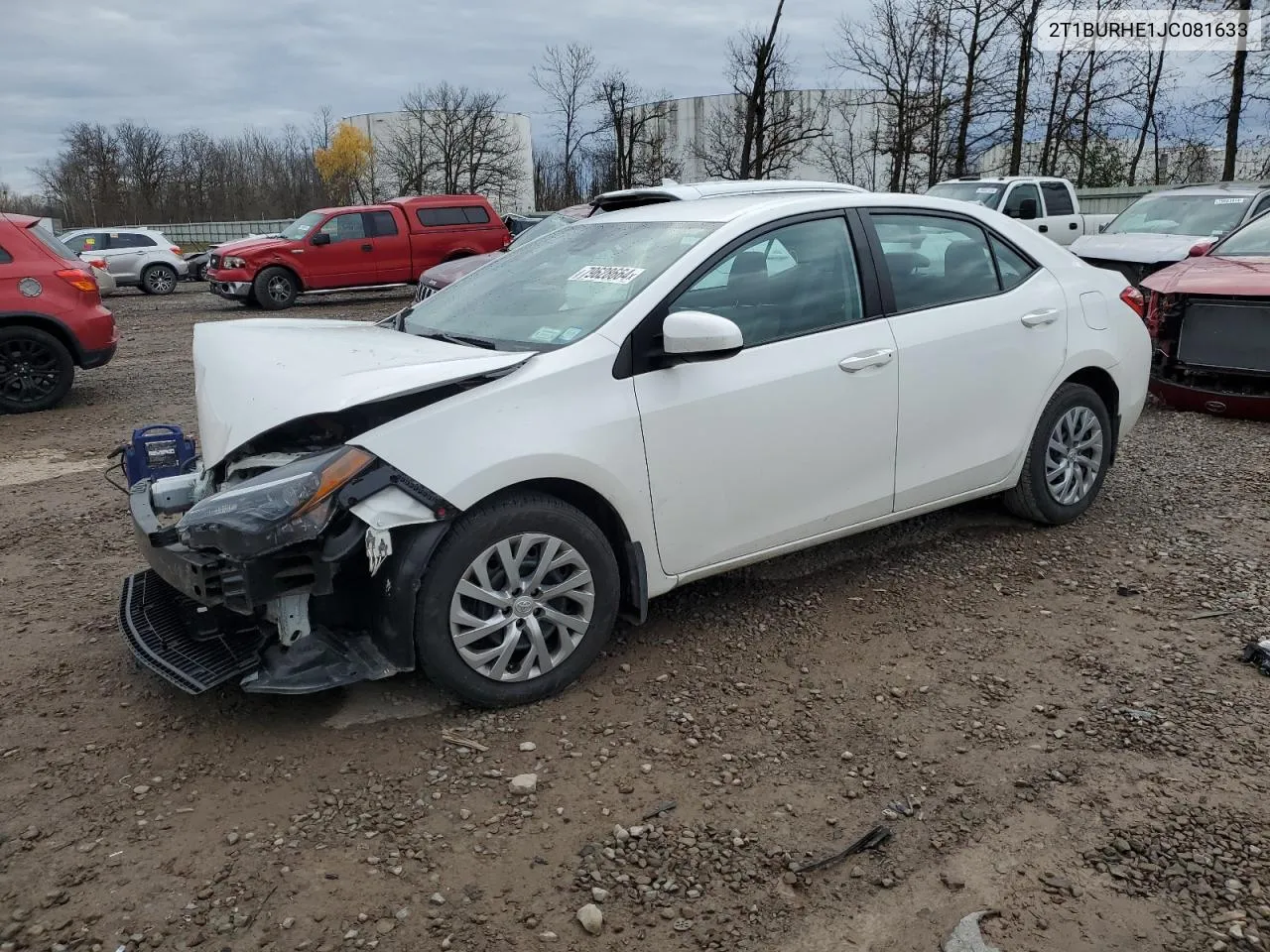 2018 Toyota Corolla L VIN: 2T1BURHE1JC081633 Lot: 79628664