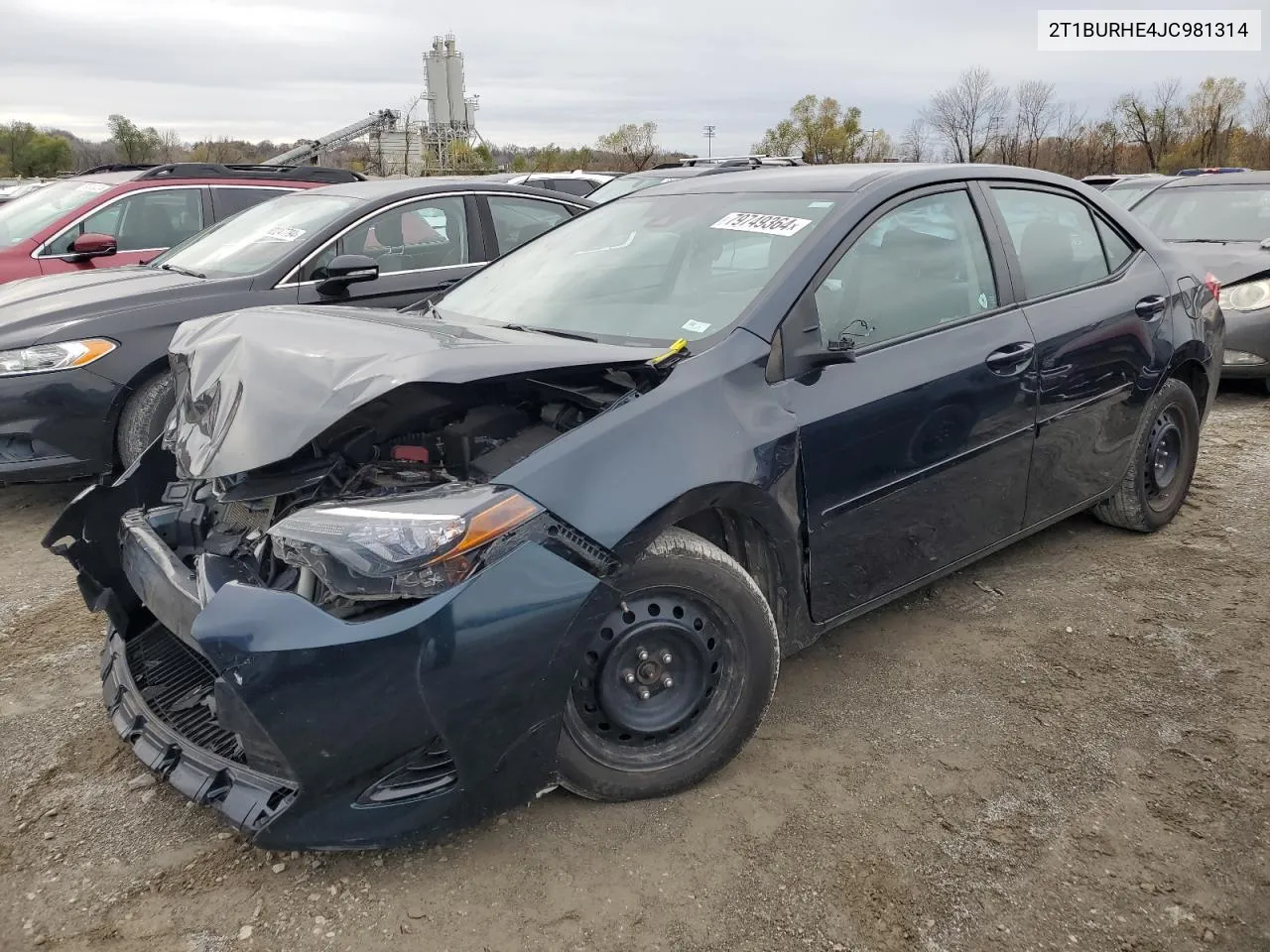 2018 Toyota Corolla L VIN: 2T1BURHE4JC981314 Lot: 79749364