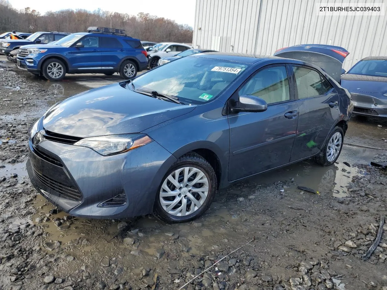 2T1BURHE5JC039403 2018 Toyota Corolla L