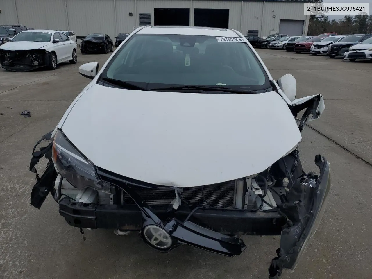 2018 Toyota Corolla L VIN: 2T1BURHE3JC996421 Lot: 79757064