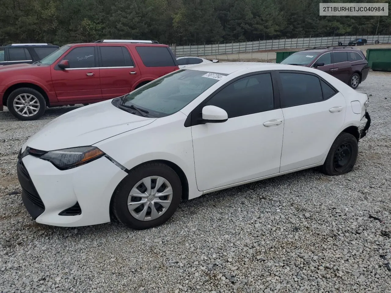 2018 Toyota Corolla L VIN: 2T1BURHE1JC040984 Lot: 79817284