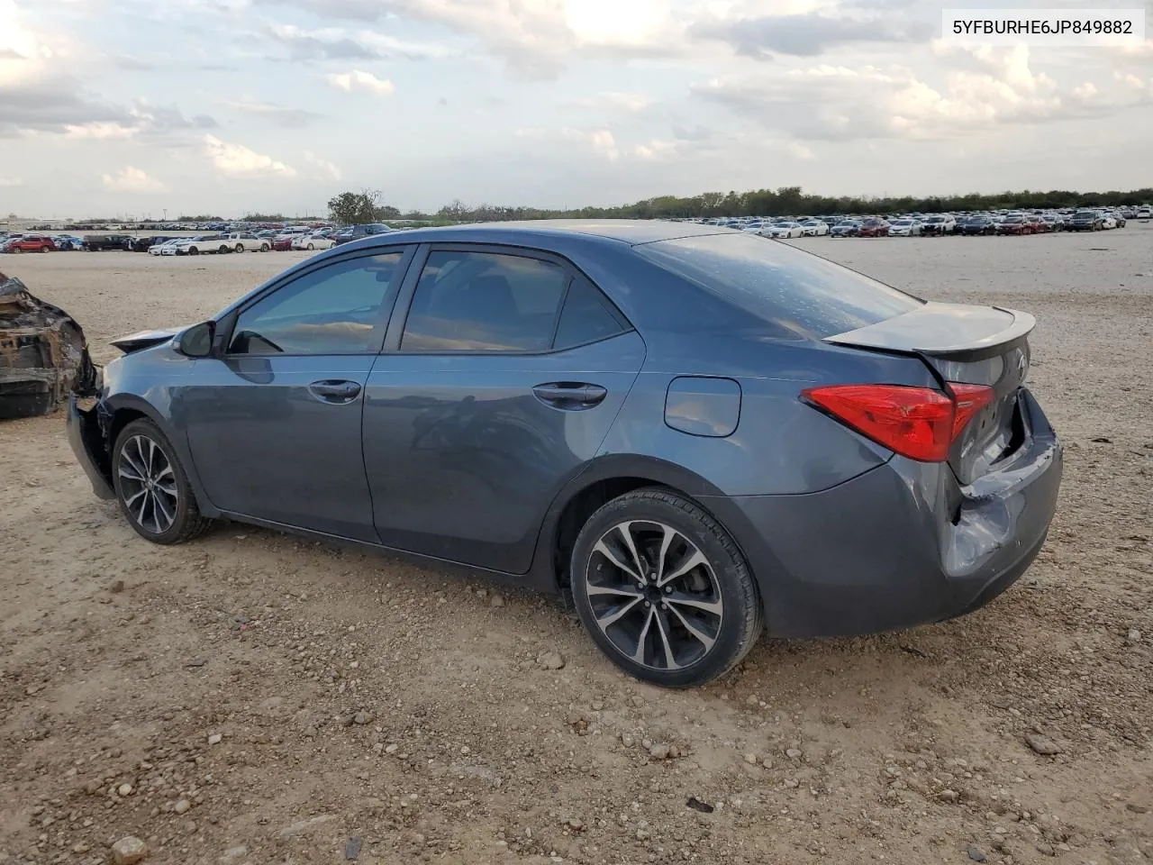 2018 Toyota Corolla L VIN: 5YFBURHE6JP849882 Lot: 79831134