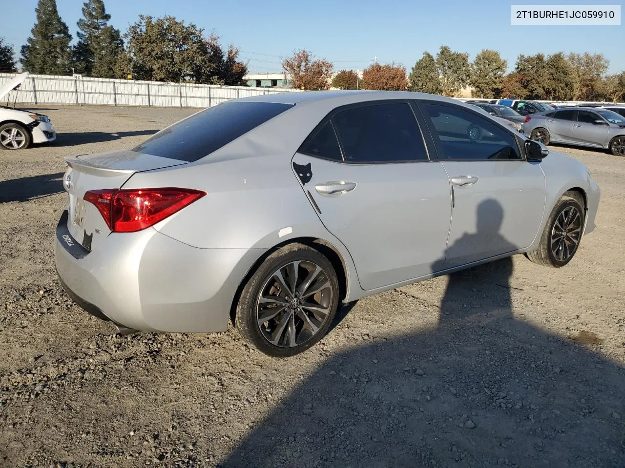 2018 Toyota Corolla L VIN: 2T1BURHE1JC059910 Lot: 79950914