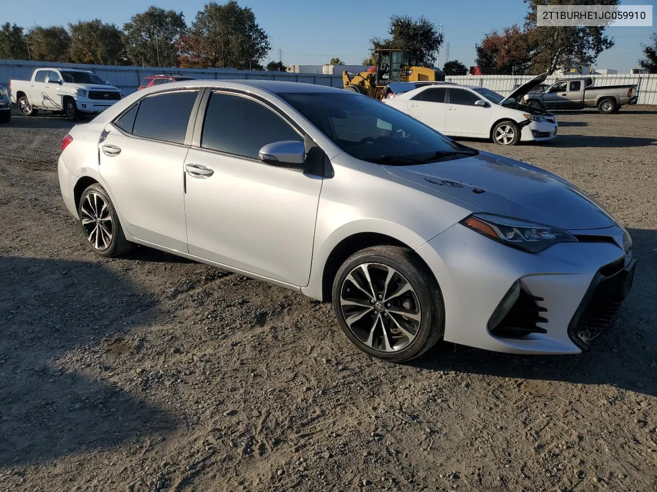 2018 Toyota Corolla L VIN: 2T1BURHE1JC059910 Lot: 79950914