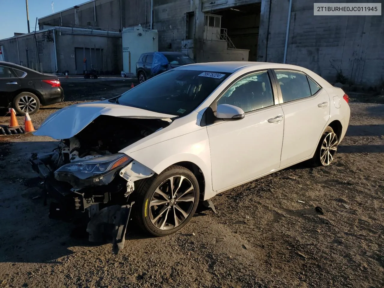 2018 Toyota Corolla L VIN: 2T1BURHE0JC011945 Lot: 79975224