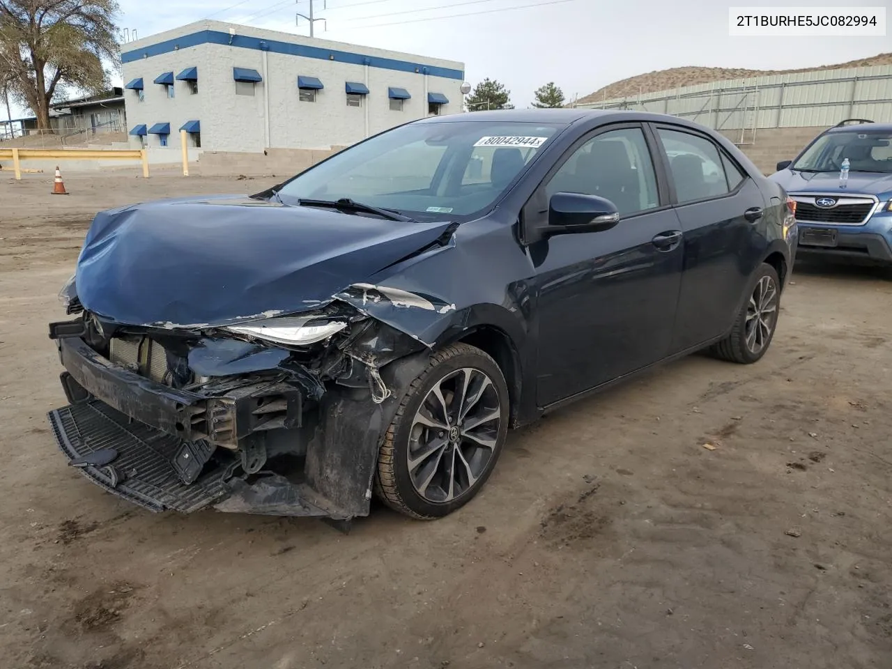 2018 Toyota Corolla L VIN: 2T1BURHE5JC082994 Lot: 80042944