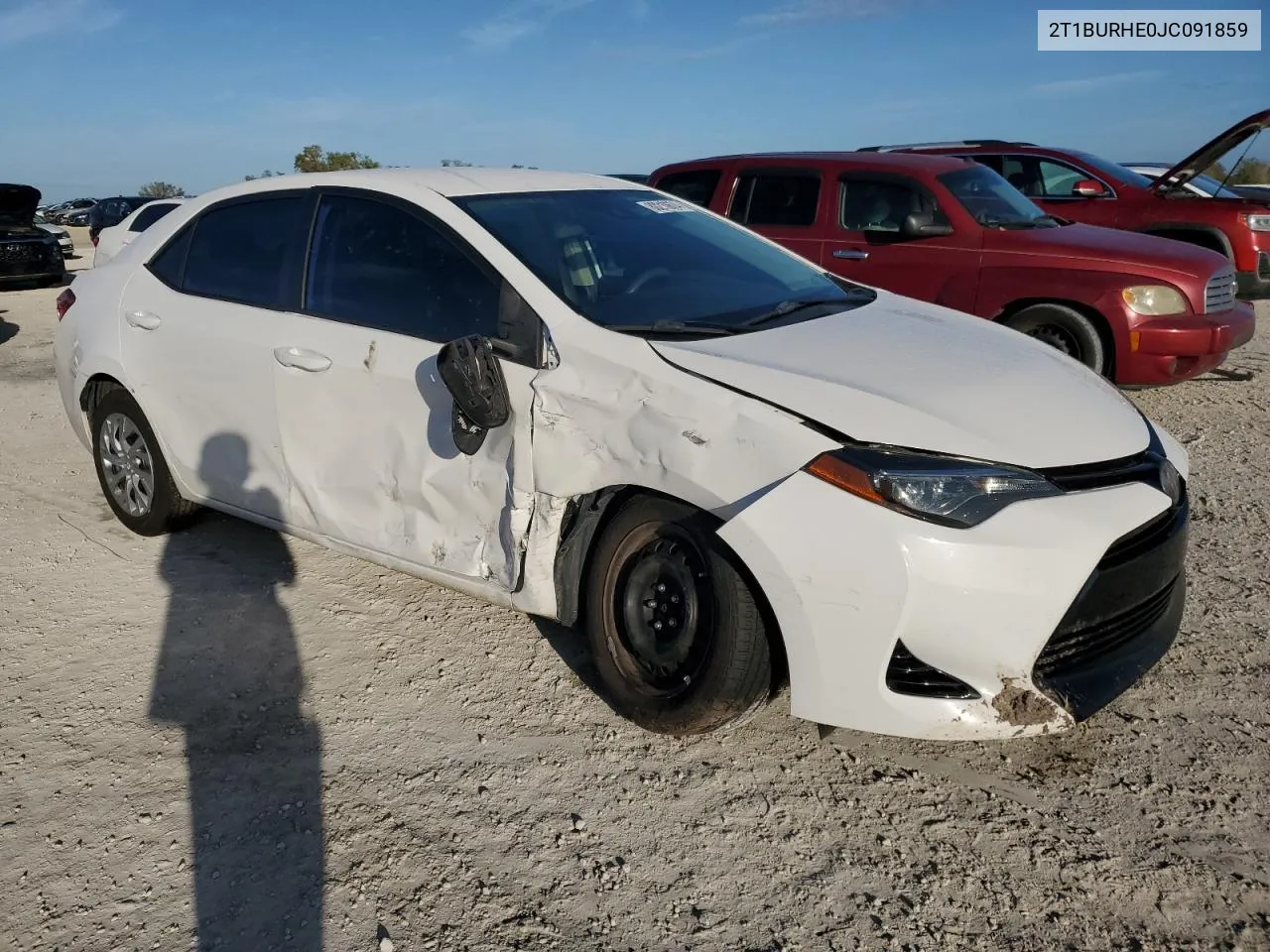 2018 Toyota Corolla L VIN: 2T1BURHE0JC091859 Lot: 80210674