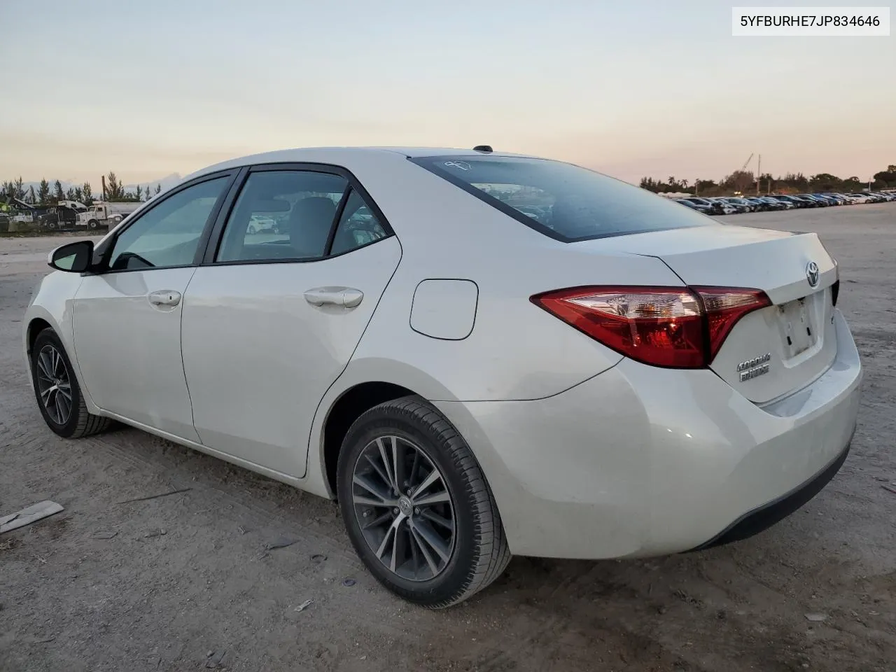 2018 Toyota Corolla L VIN: 5YFBURHE7JP834646 Lot: 80367954