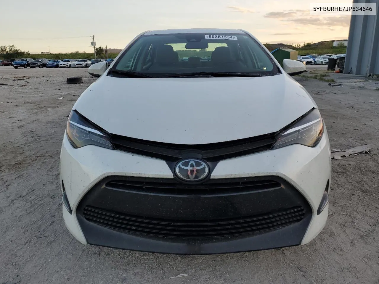 2018 Toyota Corolla L VIN: 5YFBURHE7JP834646 Lot: 80367954