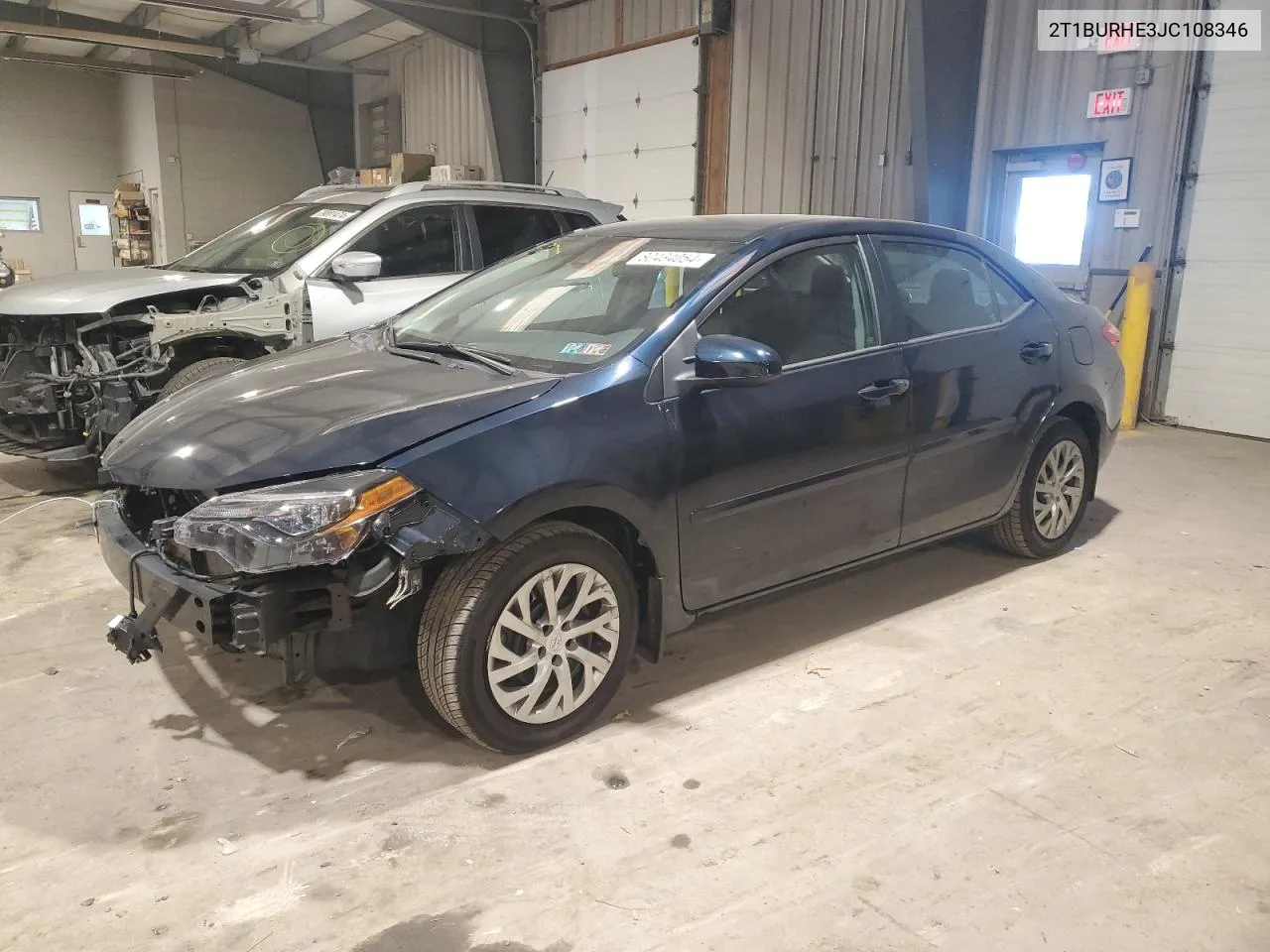 2018 Toyota Corolla L VIN: 2T1BURHE3JC108346 Lot: 80434054