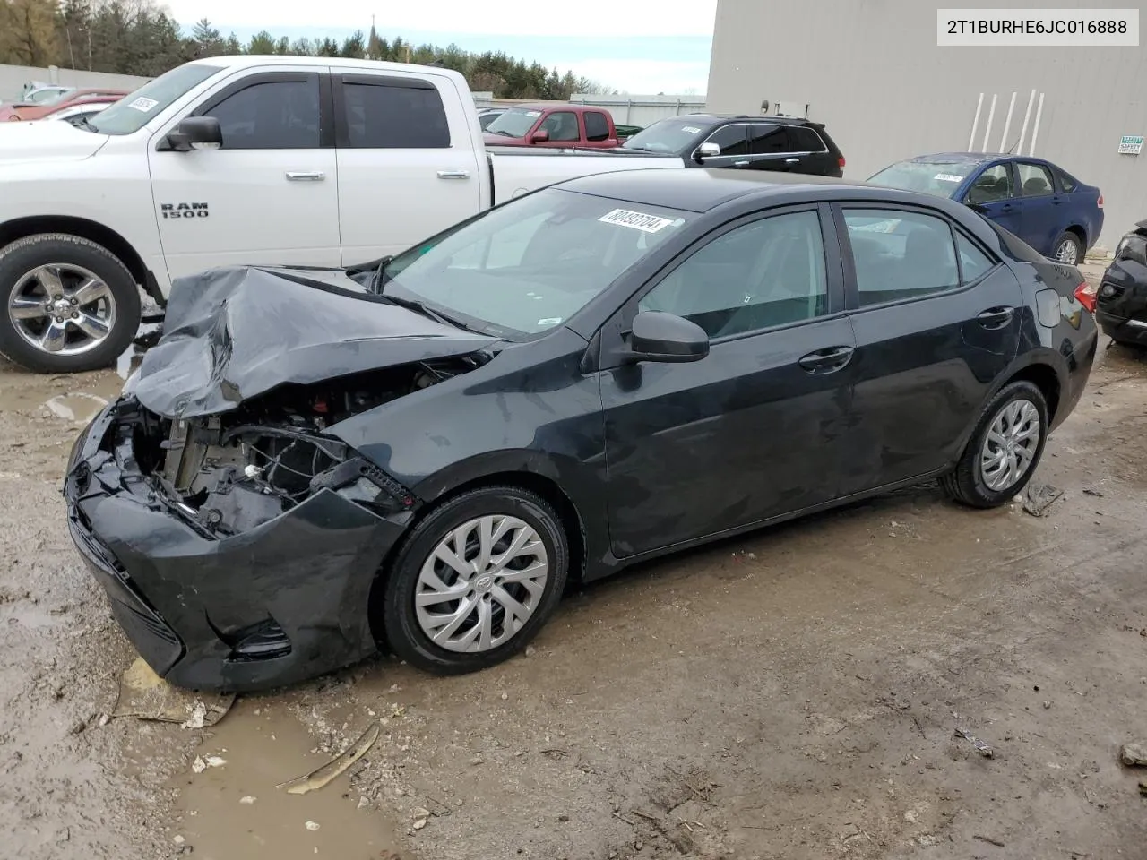 2018 Toyota Corolla L VIN: 2T1BURHE6JC016888 Lot: 80493704