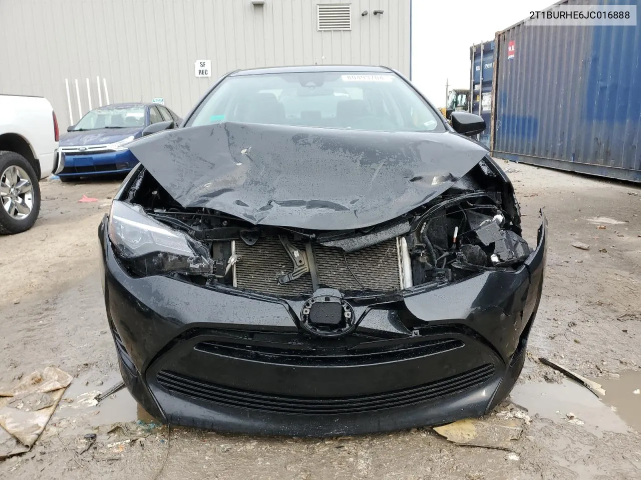 2018 Toyota Corolla L VIN: 2T1BURHE6JC016888 Lot: 80493704