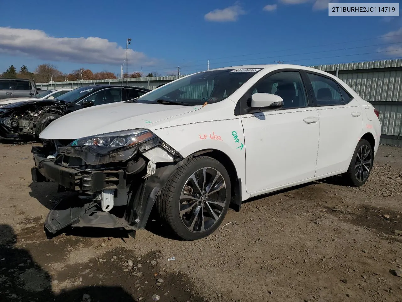 2018 Toyota Corolla L VIN: 2T1BURHE2JC114719 Lot: 80618464