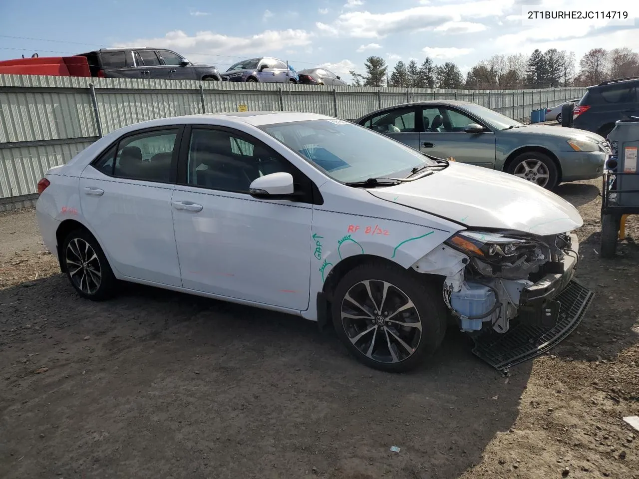 2018 Toyota Corolla L VIN: 2T1BURHE2JC114719 Lot: 80618464