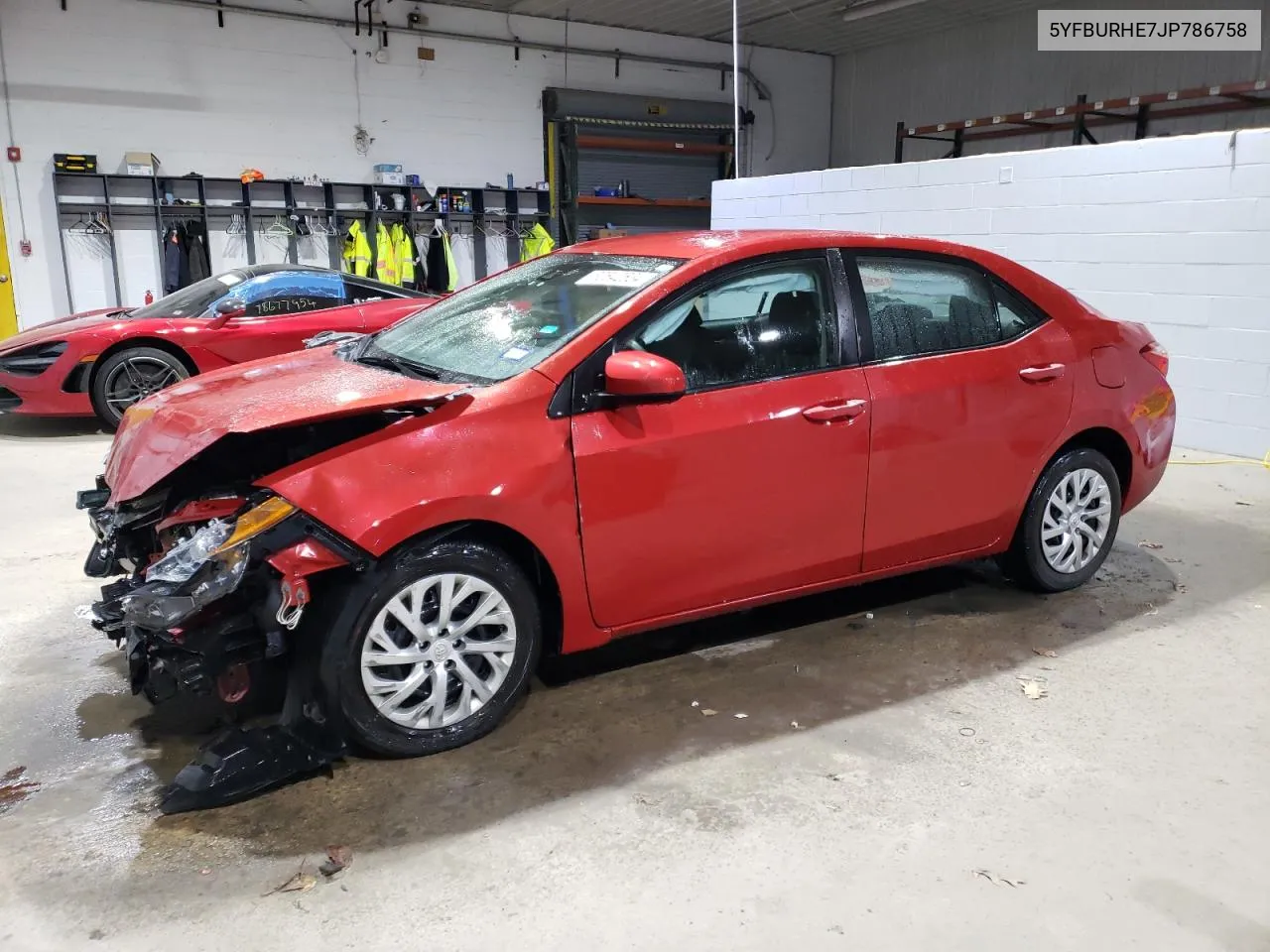 2018 Toyota Corolla L VIN: 5YFBURHE7JP786758 Lot: 80642634