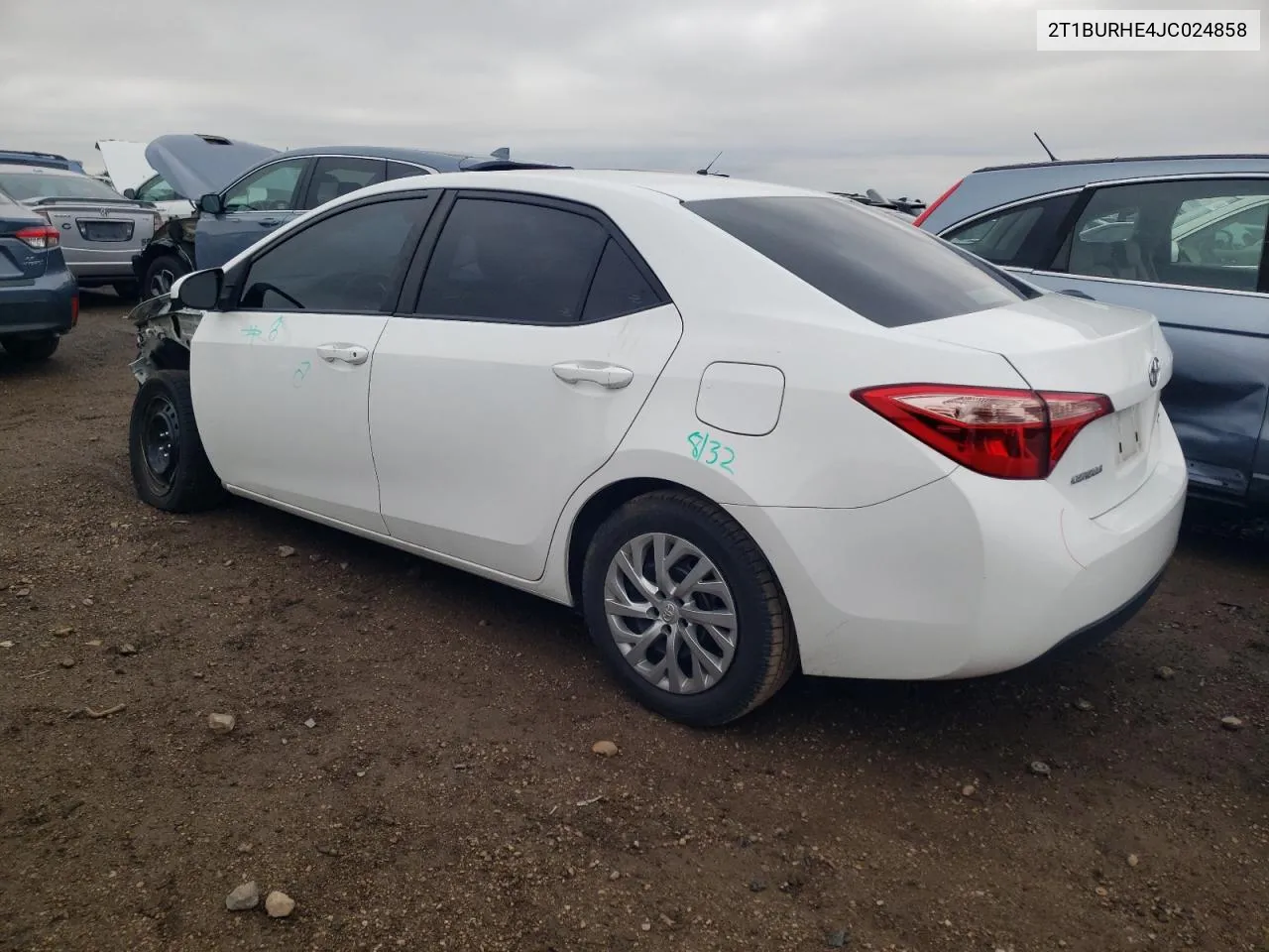 2018 Toyota Corolla L VIN: 2T1BURHE4JC024858 Lot: 80748724