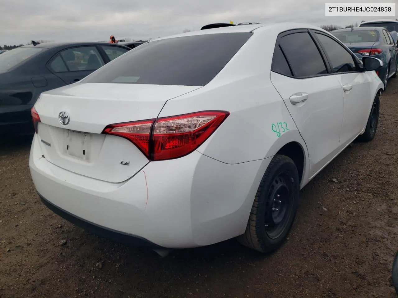 2018 Toyota Corolla L VIN: 2T1BURHE4JC024858 Lot: 80748724