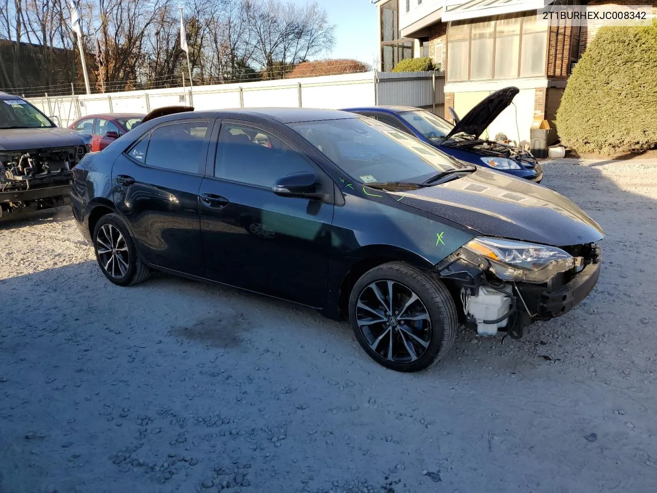 2018 Toyota Corolla L VIN: 2T1BURHEXJC008342 Lot: 80761054