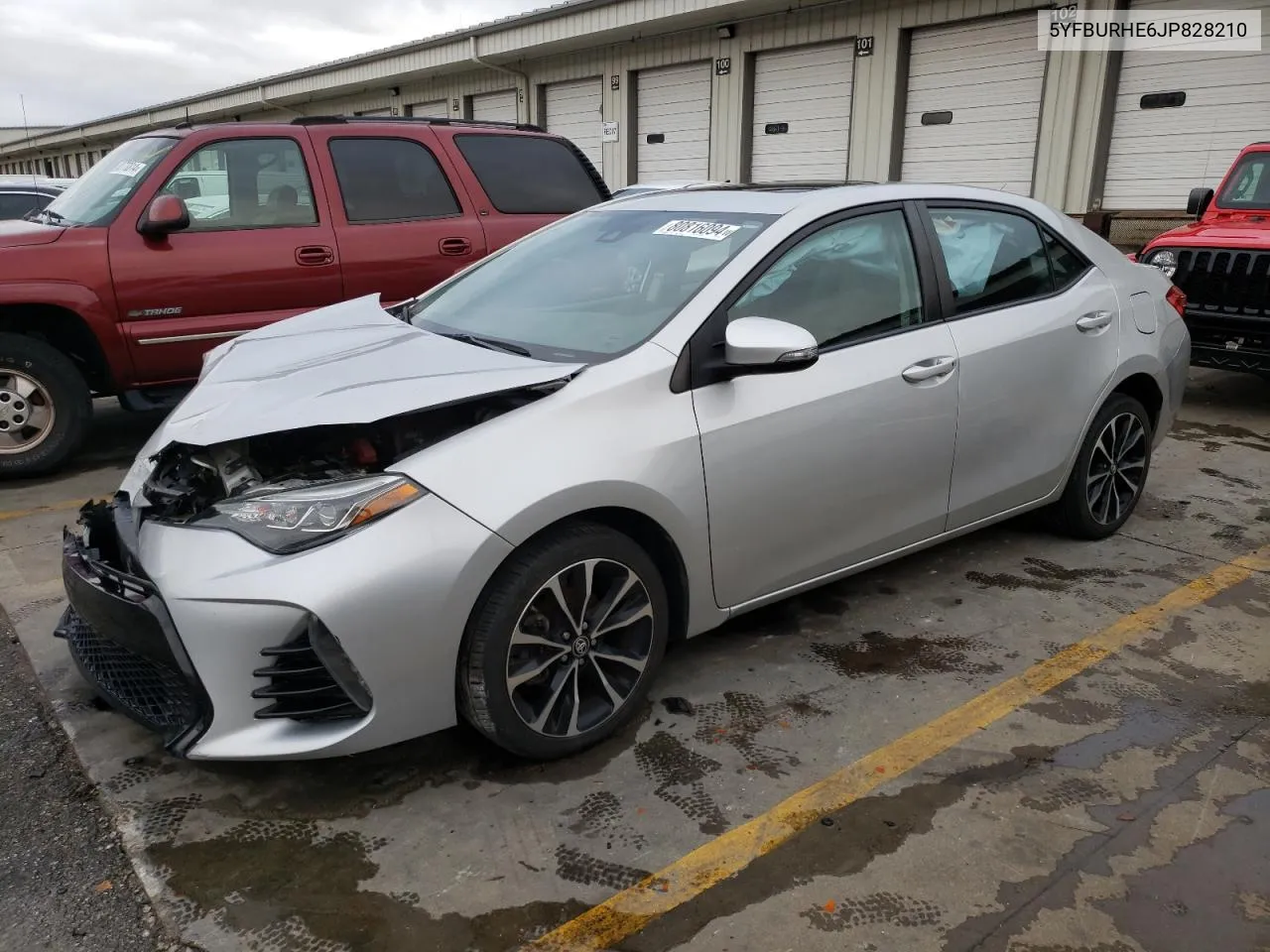 2018 Toyota Corolla L VIN: 5YFBURHE6JP828210 Lot: 80816094