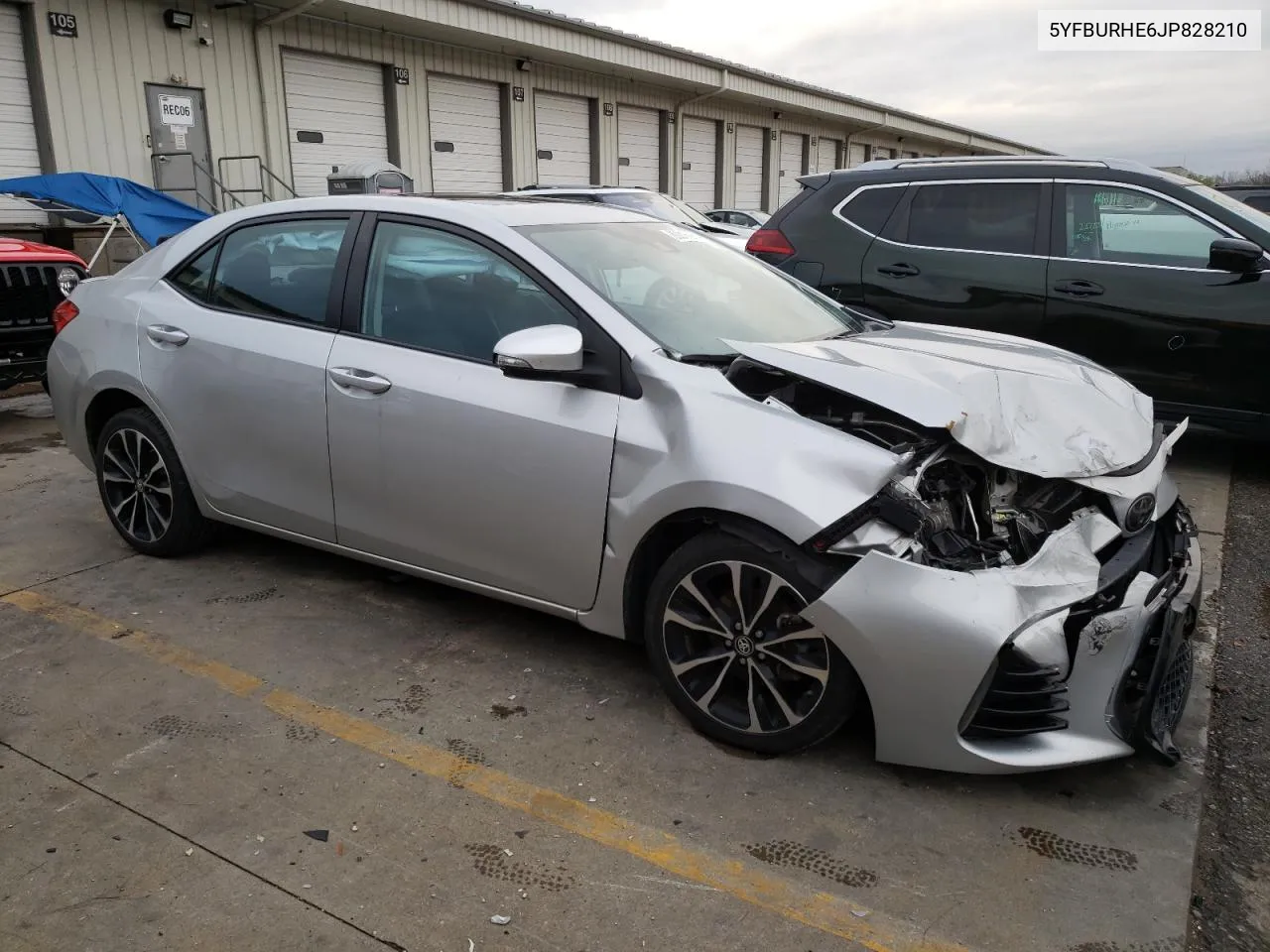 2018 Toyota Corolla L VIN: 5YFBURHE6JP828210 Lot: 80816094