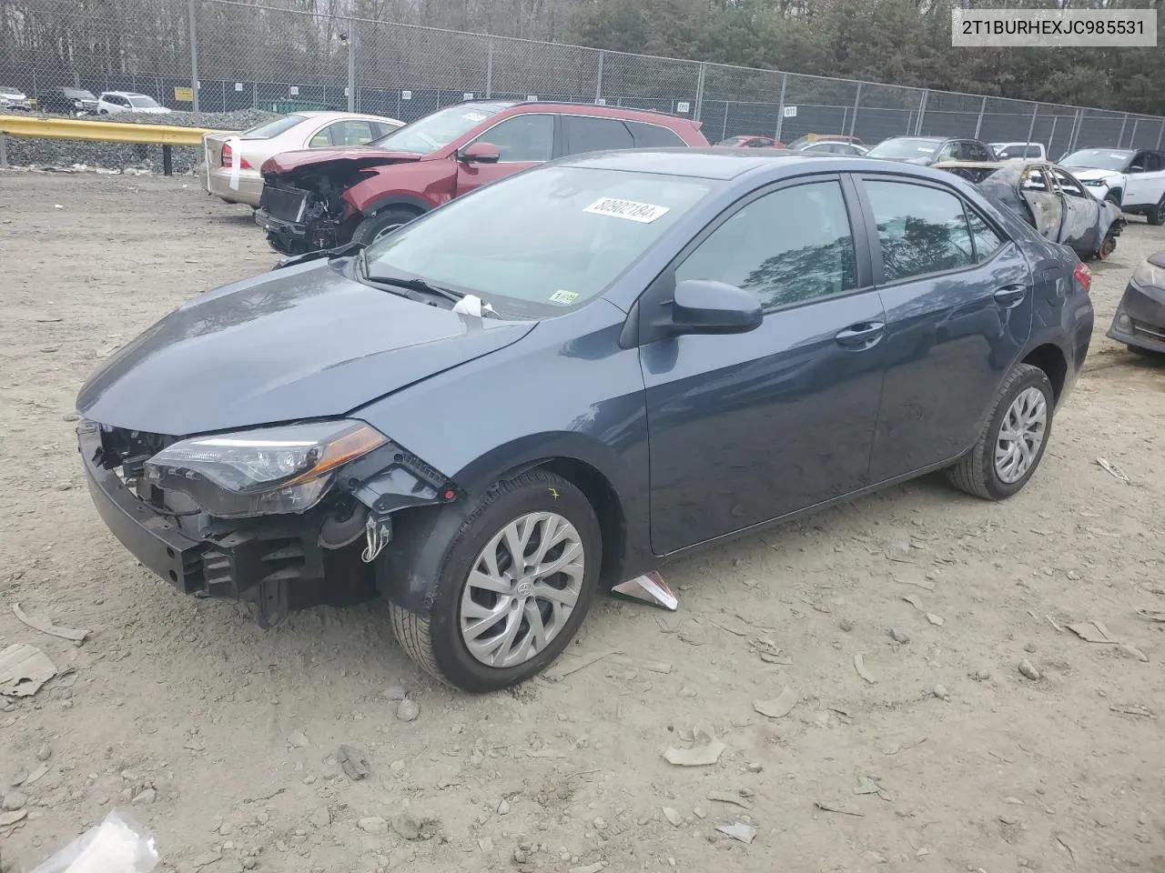 2018 Toyota Corolla L VIN: 2T1BURHEXJC985531 Lot: 80902184