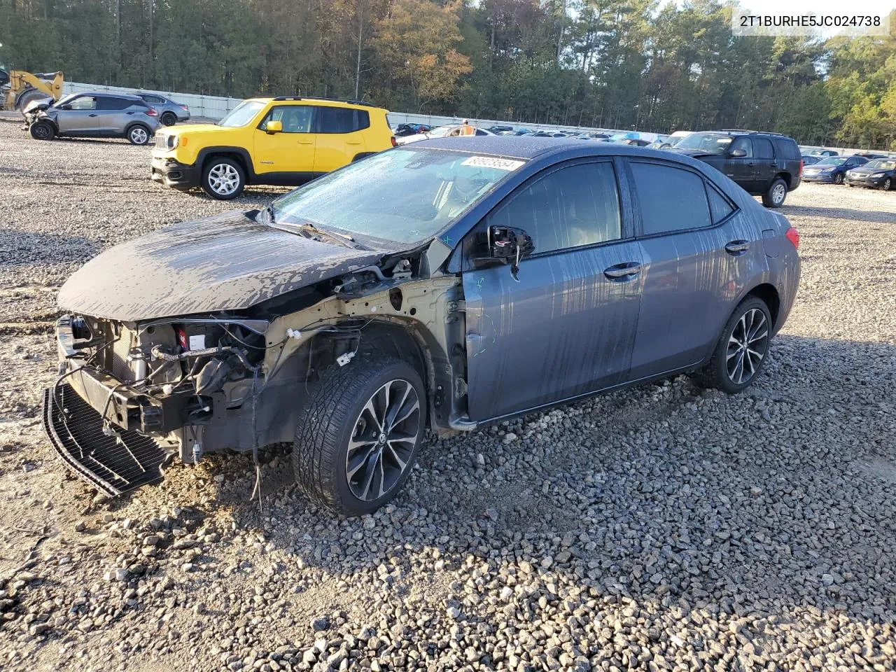 2018 Toyota Corolla L VIN: 2T1BURHE5JC024738 Lot: 80923554