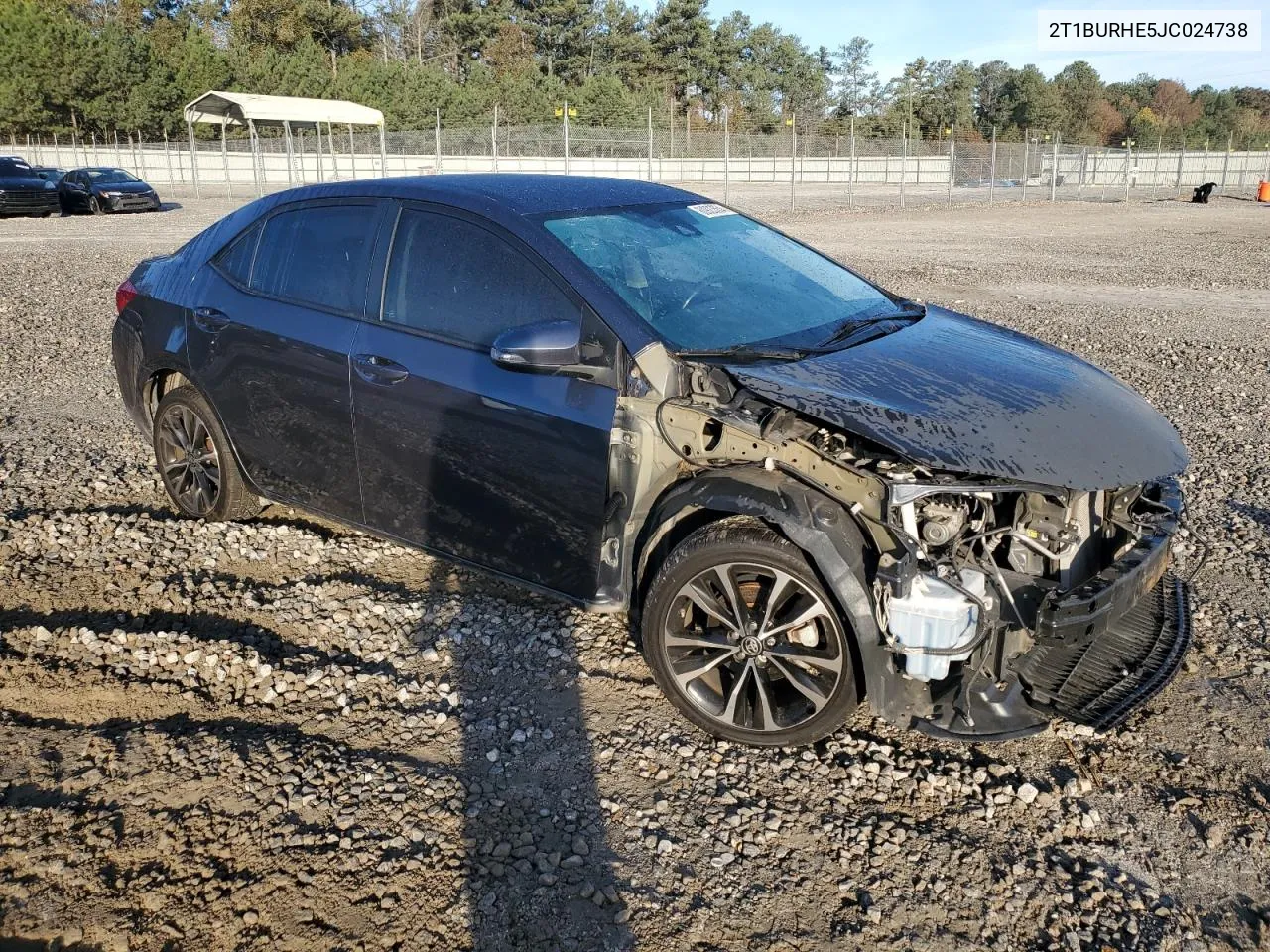 2018 Toyota Corolla L VIN: 2T1BURHE5JC024738 Lot: 80923554