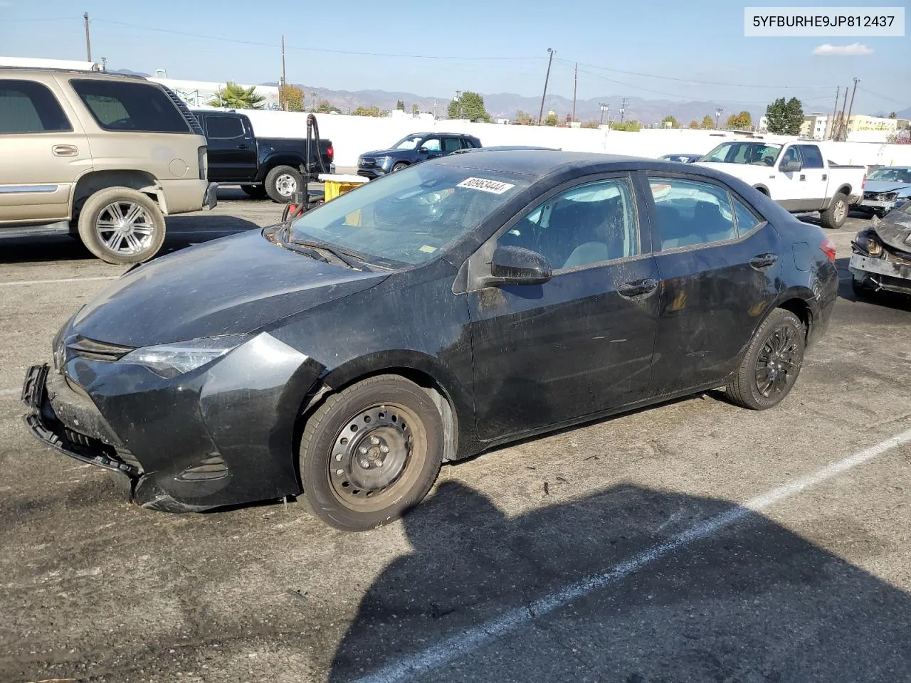 2018 Toyota Corolla L VIN: 5YFBURHE9JP812437 Lot: 80963444