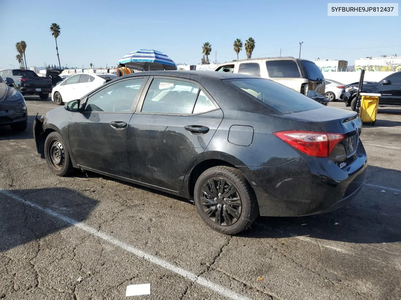 2018 Toyota Corolla L VIN: 5YFBURHE9JP812437 Lot: 80963444