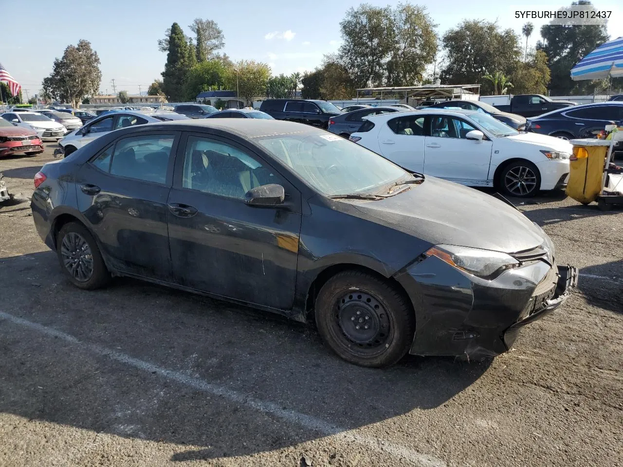 2018 Toyota Corolla L VIN: 5YFBURHE9JP812437 Lot: 80963444