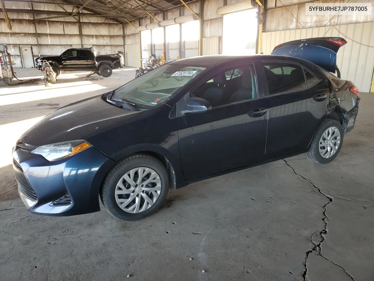 2018 Toyota Corolla L VIN: 5YFBURHE7JP787005 Lot: 81620784