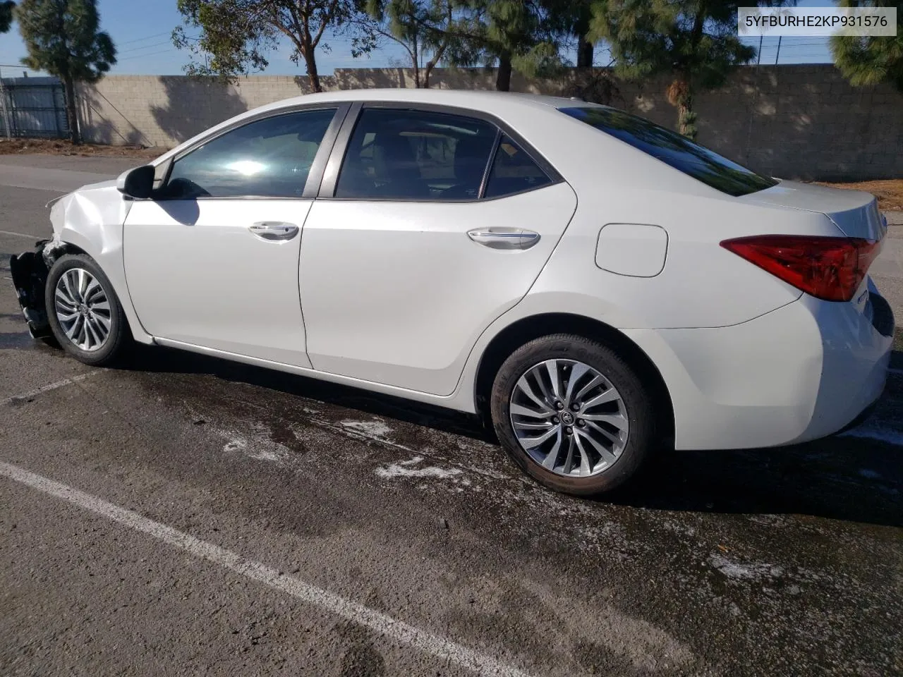 2019 Toyota Corolla L VIN: 5YFBURHE2KP931576 Lot: 51229094