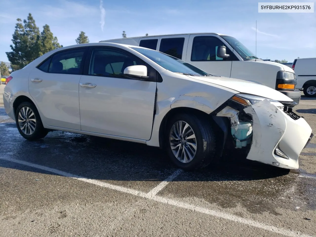 2019 Toyota Corolla L VIN: 5YFBURHE2KP931576 Lot: 51229094