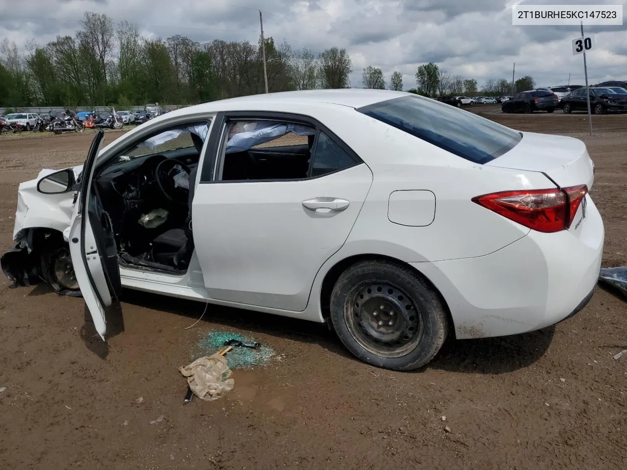 2019 Toyota Corolla L VIN: 2T1BURHE5KC147523 Lot: 51969114