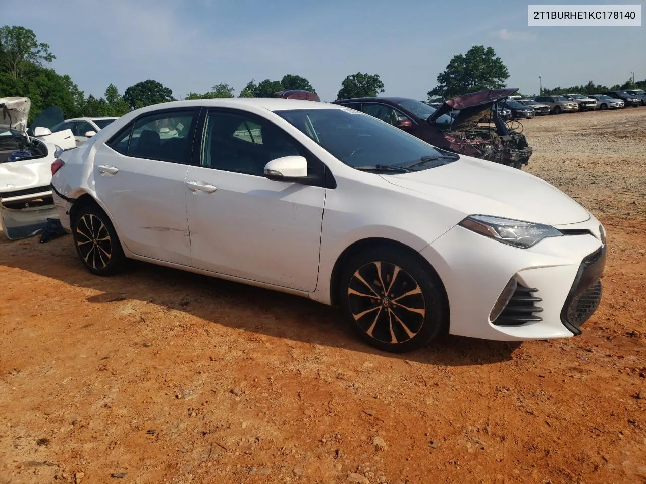 2019 Toyota Corolla L VIN: 2T1BURHE1KC178140 Lot: 53213584