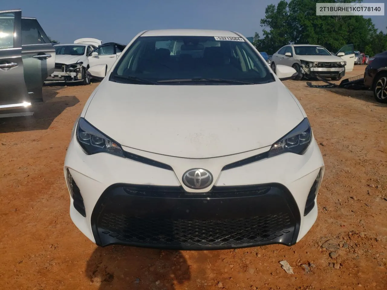 2019 Toyota Corolla L VIN: 2T1BURHE1KC178140 Lot: 53213584