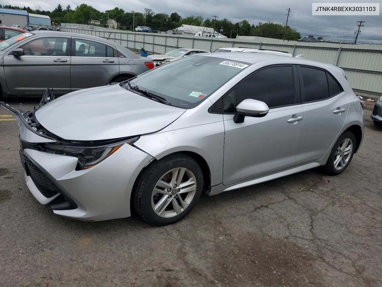 2019 Toyota Corolla Se VIN: JTNK4RBEXK3031103 Lot: 55270914