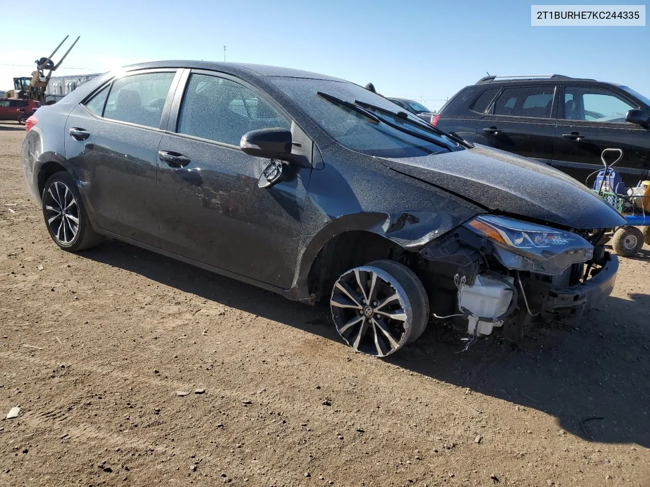 2019 Toyota Corolla L VIN: 2T1BURHE7KC244335 Lot: 55566954