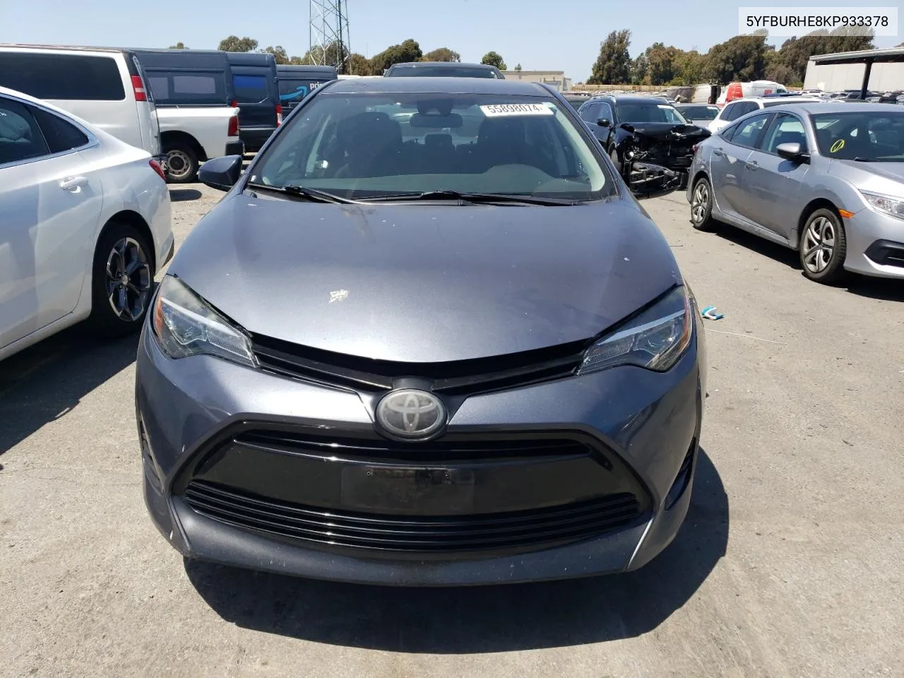 2019 Toyota Corolla L VIN: 5YFBURHE8KP933378 Lot: 55898074