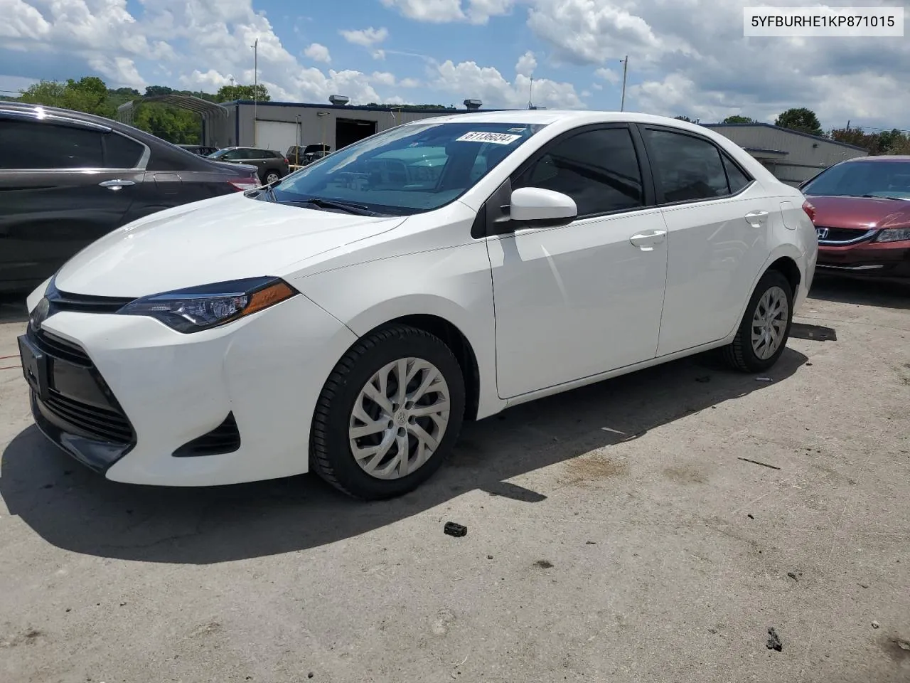 2019 Toyota Corolla L VIN: 5YFBURHE1KP871015 Lot: 61136034