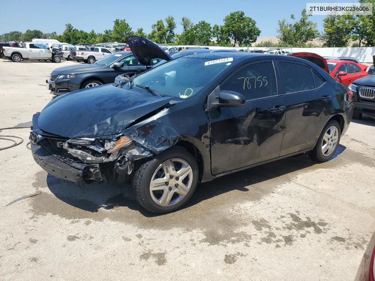 2019 Toyota Corolla L VIN: 2T1BURHE3KC236006 Lot: 61627524