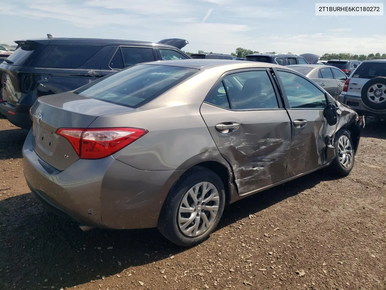 2019 Toyota Corolla L VIN: 2T1BURHE6KC180272 Lot: 61765104