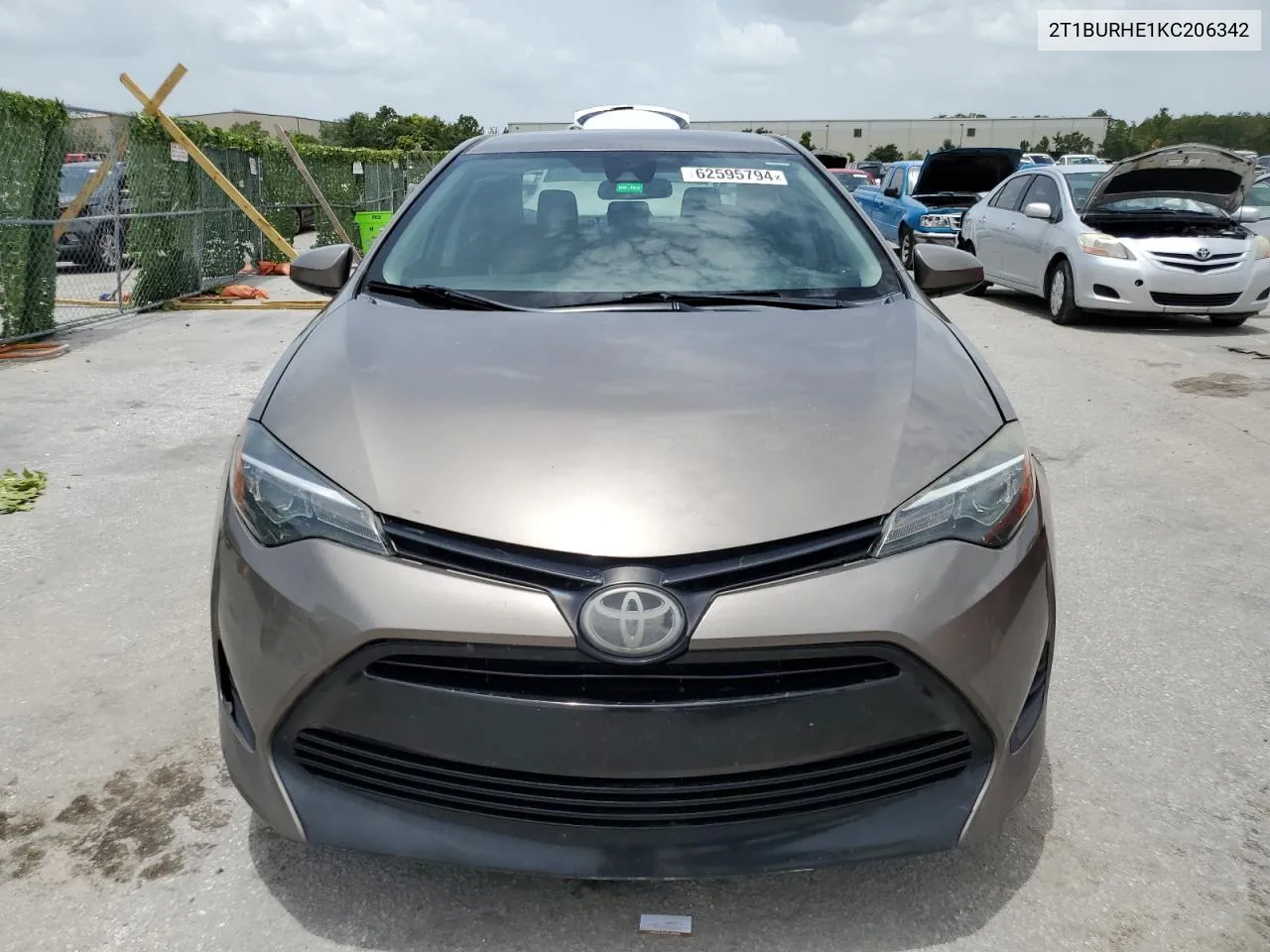 2019 Toyota Corolla L VIN: 2T1BURHE1KC206342 Lot: 62595794