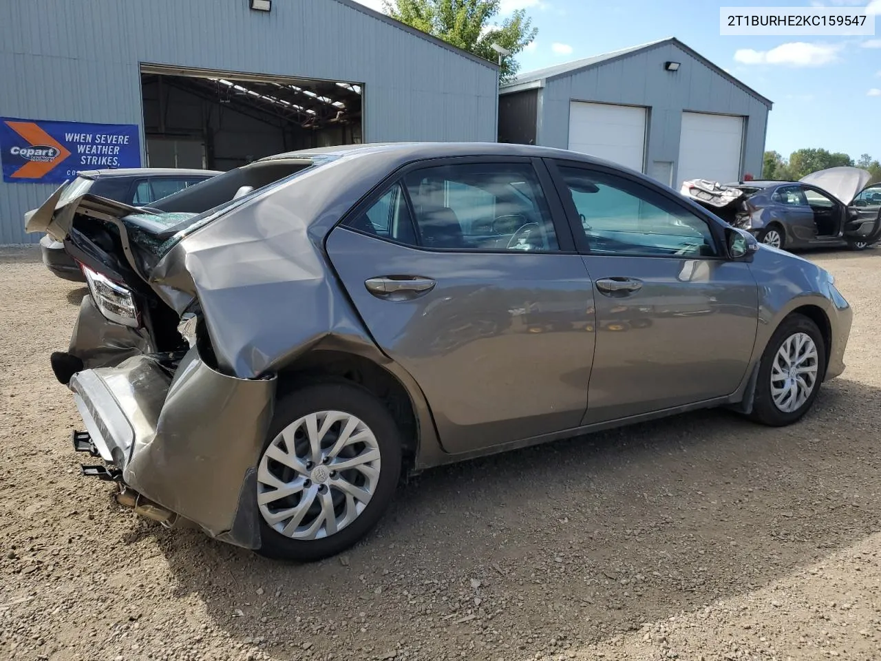 2019 Toyota Corolla L VIN: 2T1BURHE2KC159547 Lot: 69742494