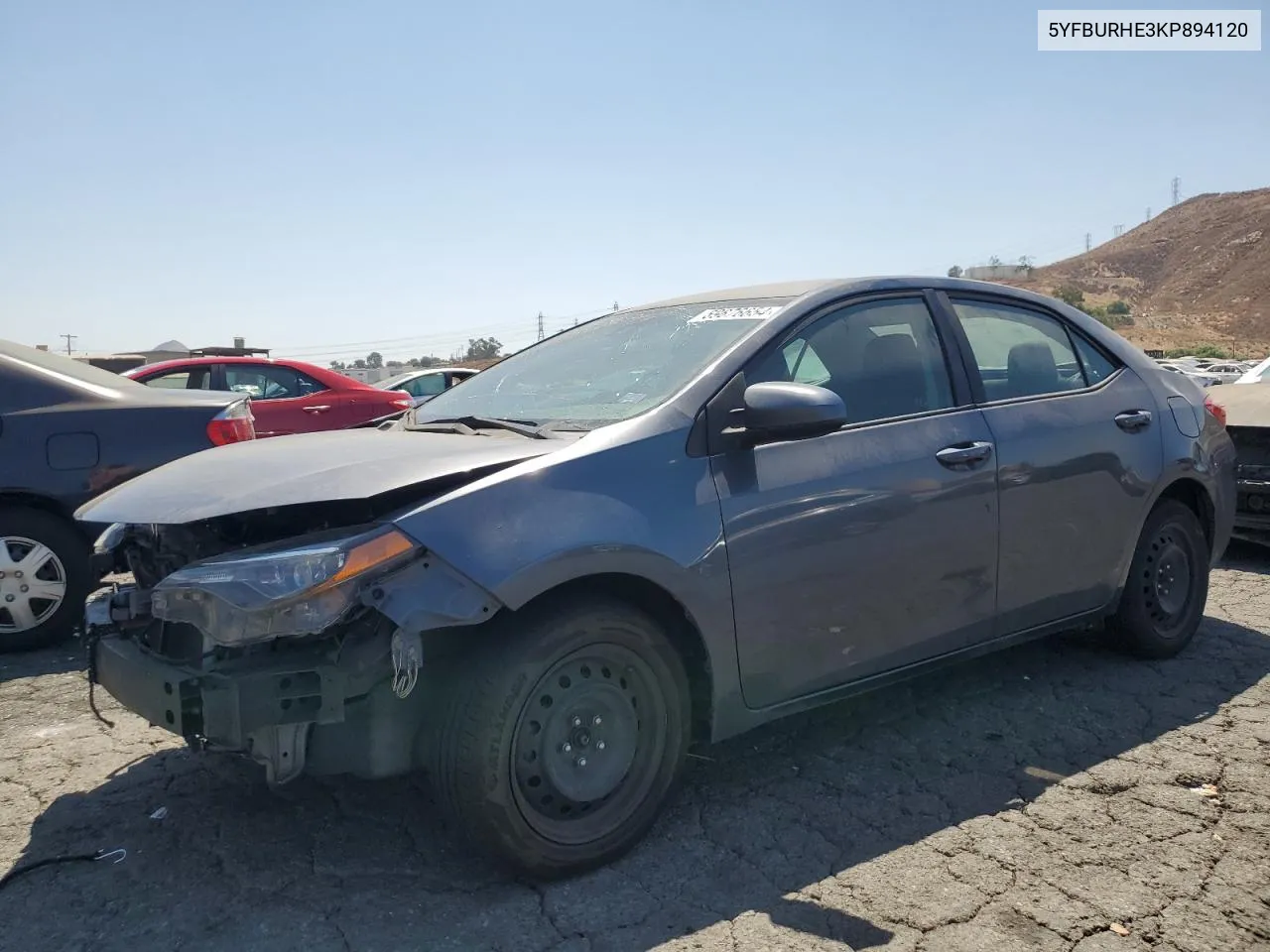 2019 Toyota Corolla L VIN: 5YFBURHE3KP894120 Lot: 69876654