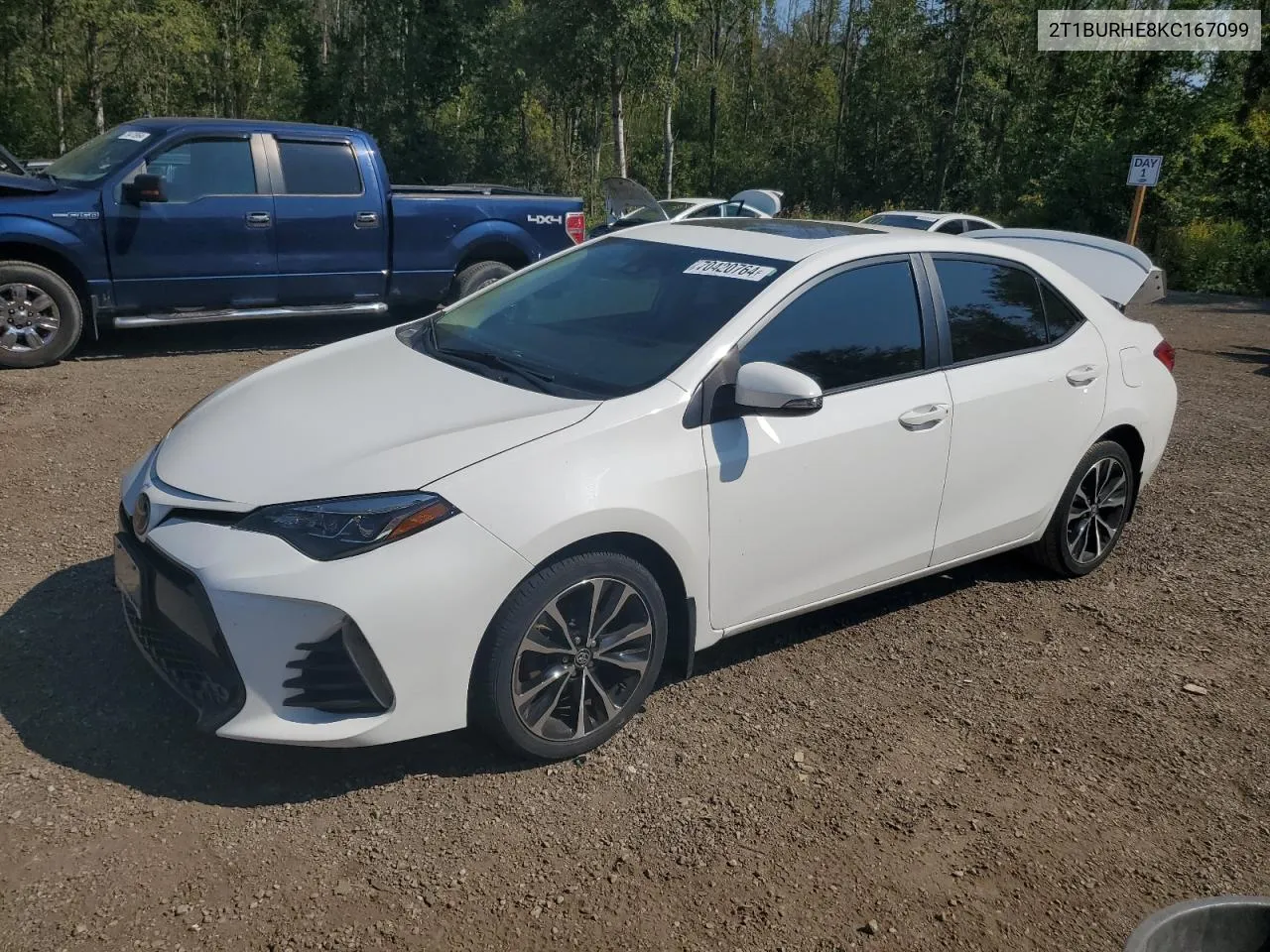 2T1BURHE8KC167099 2019 Toyota Corolla L