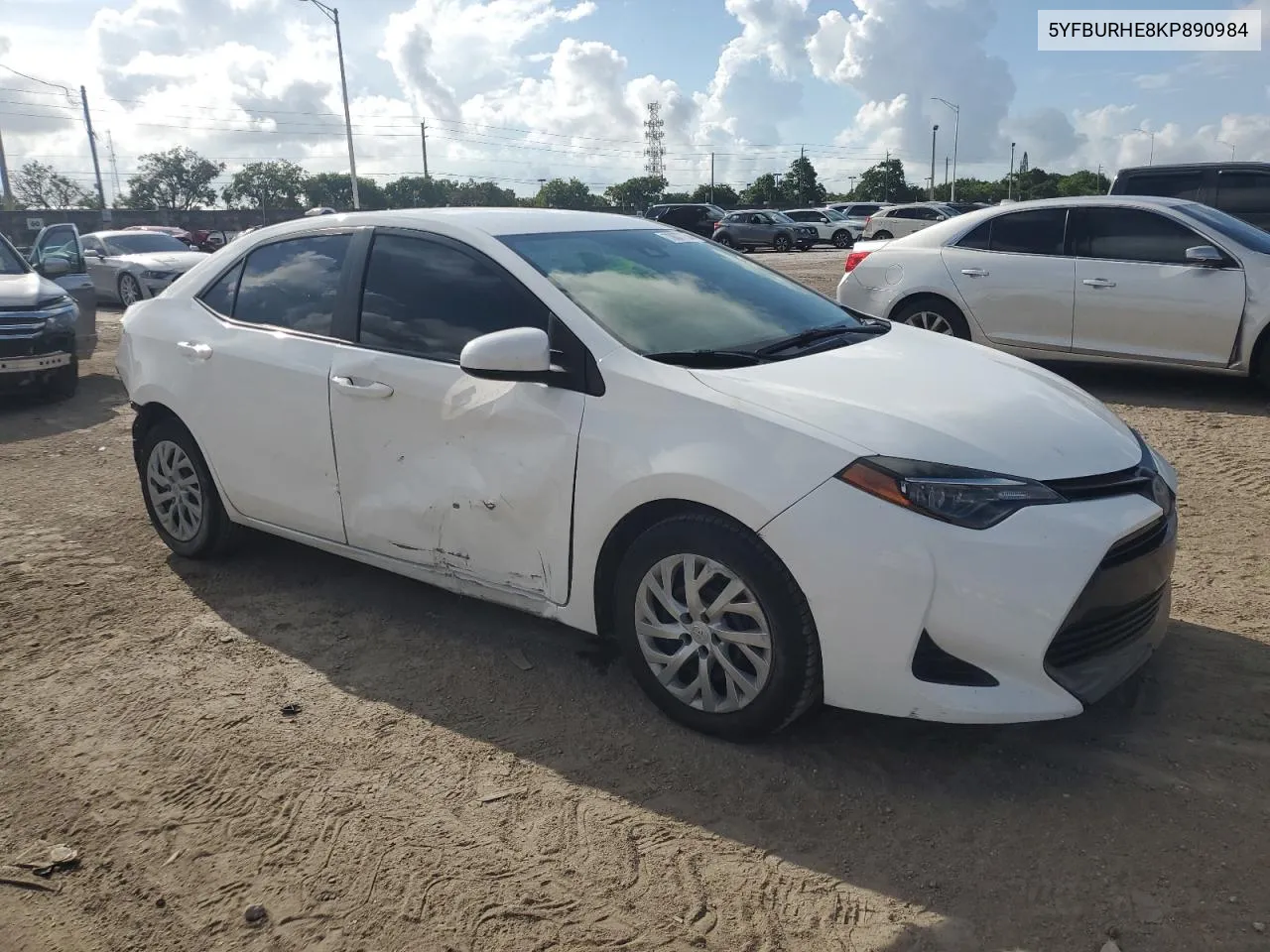 2019 Toyota Corolla L VIN: 5YFBURHE8KP890984 Lot: 70677754