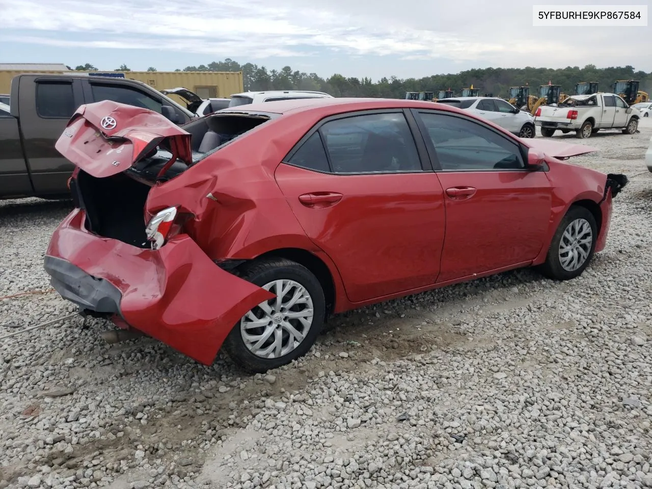 2019 Toyota Corolla L VIN: 5YFBURHE9KP867584 Lot: 70844684