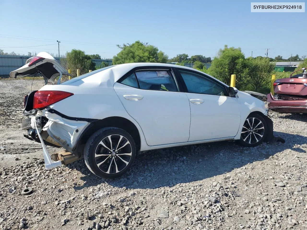 2019 Toyota Corolla L VIN: 5YFBURHE2KP924918 Lot: 70867954